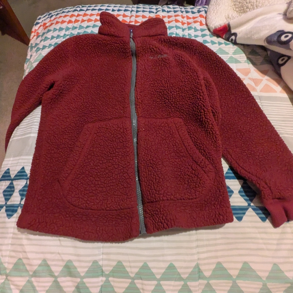 Kids Columbia Burgundy Fleece Jacket